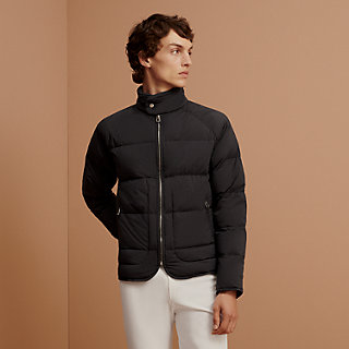 Piumino extra-light puffer coat - Black | Hermès Malaysia